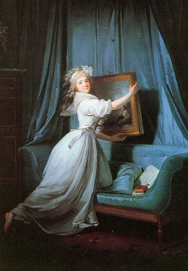 Mademoiselle Rosalie Duthe, vintage artwork by Henri-Pierre Danloux, 12x8" (A4) Poster
