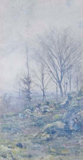 Winter in January, vintage artwork by Ludovic Piette, 12x8" (A4) Poster