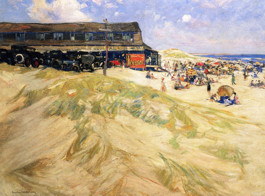 The Bath House, Ogunquit, vintage artwork by Charles H. Woodbury, 12x8" (A4) Poster