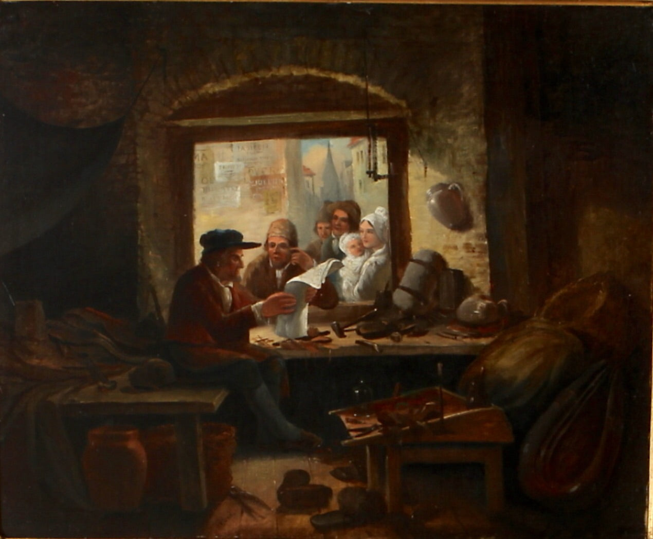 The shoemaker, vintage artwork by Thomas Faed RA HRSA, 12x8" (A4) Poster