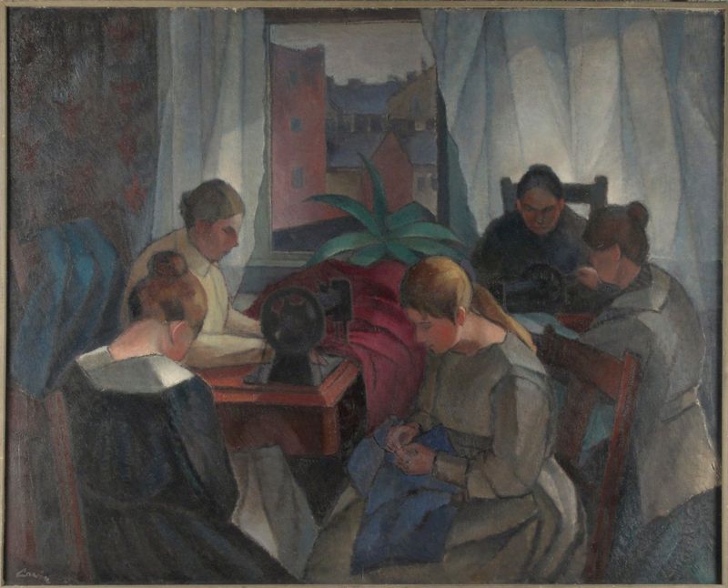 The Seamstresses by Alvar Cawén,16x12(A3) Poster