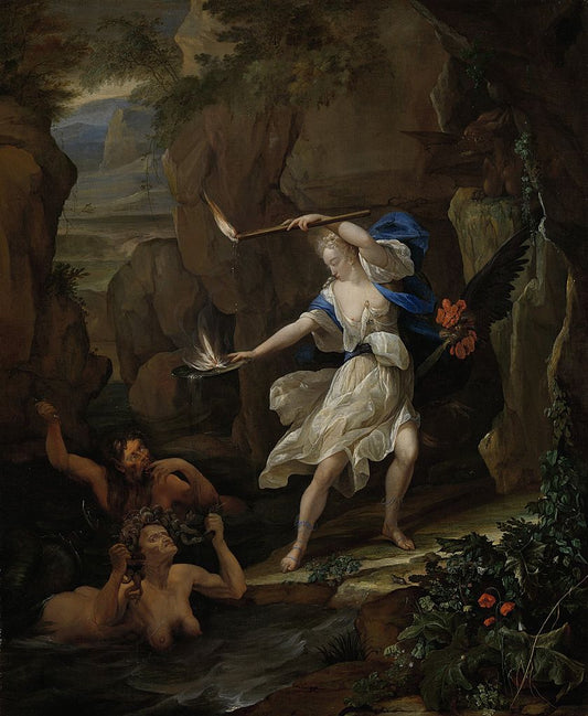 Glaucus and Scylla, vintage artwork by Eglon Hendrick van der Neer, 12x8" (A4) Poster