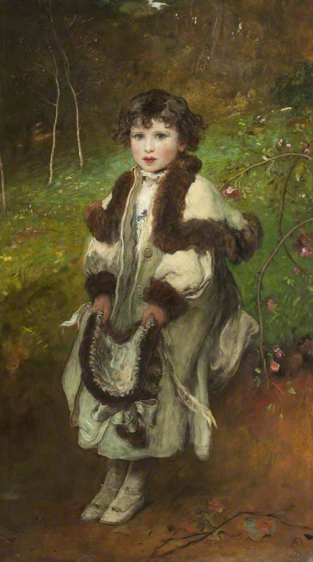Julie, Daughter of Spencer H. Gollan, Esq., vintage artwork by James Sant, R.A., A3 (16x12") Poster Print