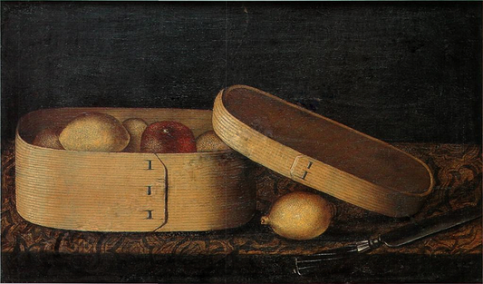 Lemons in a box, vintage artwork by Sebastien Stoskopff, 12x8" (A4) Poster