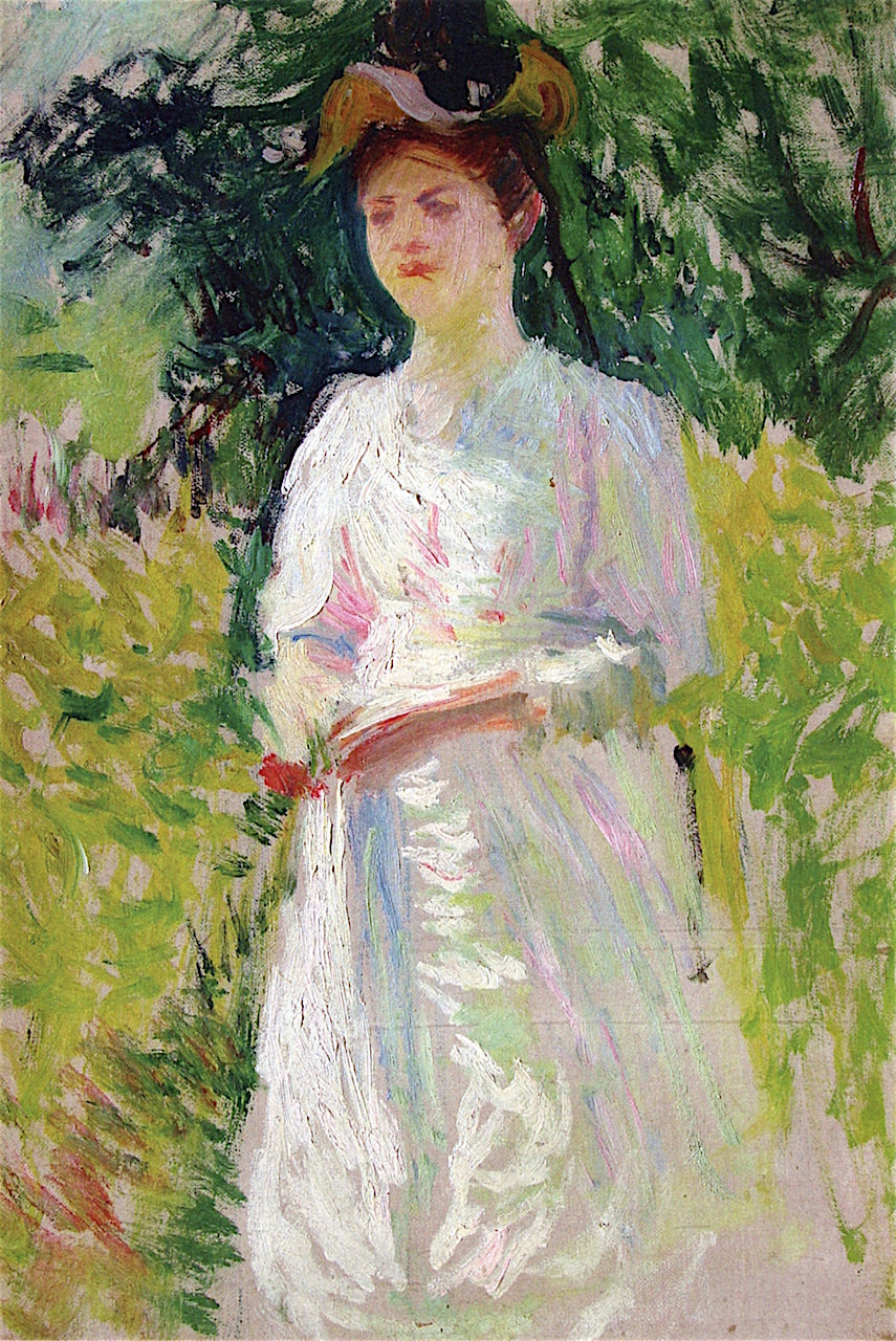 ell in a New Castle, New Hampshire, Garden by Edmund Tarbell,A3(16x12")Poster