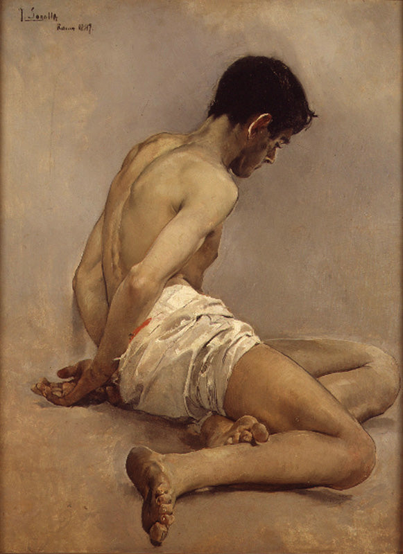 Academic Life Study by Joaquin Sorolla y Bastida,A3(16x12")Poster