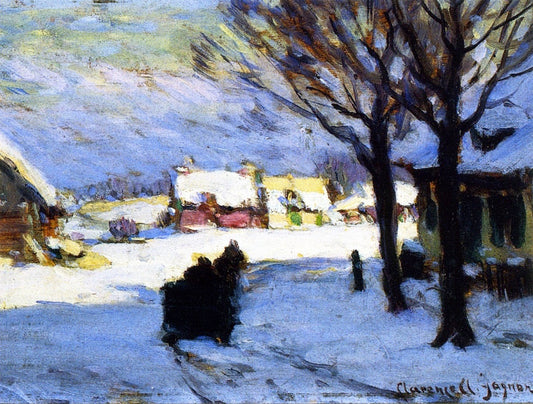 Afternoon Sun, Baie-Saint-Paul, vintage artwork by Clarence Gagnon, 12x8" (A4) Poster