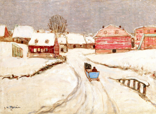 Entrance to a Quebec Village, vintage artwork by James Wilson Morrice, 12x8" (A4) Poster