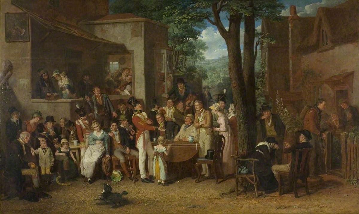 The Recruiting Party, vintage artwork by Edward Villiers Rippingille, A3 (16x12") Poster Print