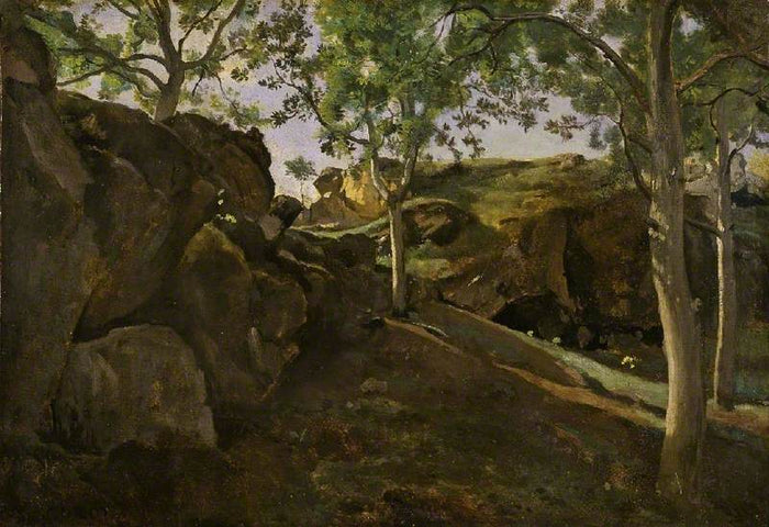 The Chestnut Grove, vintage artwork by Jean-Baptiste-Camille Corot, A3 (16x12