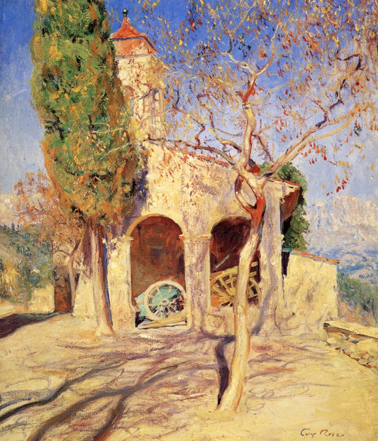 The Old Church at Cagnes by Guy Orlando Rose,A3(16x12")Poster