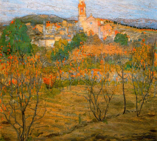 Maspujols, vintage artwork by Joaquin Mir  Trinxet, 12x8" (A4) Poster
