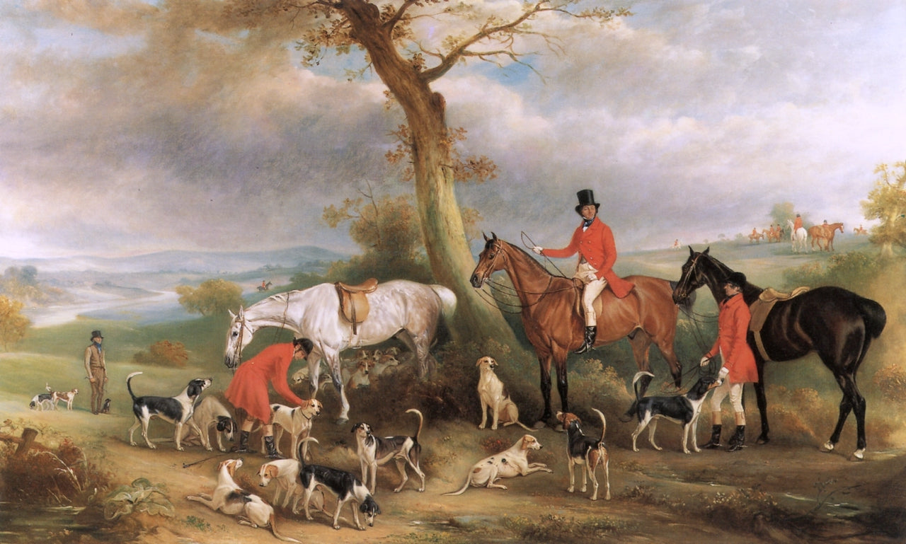 Thomas Wilkinson, M.F.H., with the Hurworth Foxhounds, vintage artwork by John E. Ferneley, Sr, 12x8" (A4) Poster