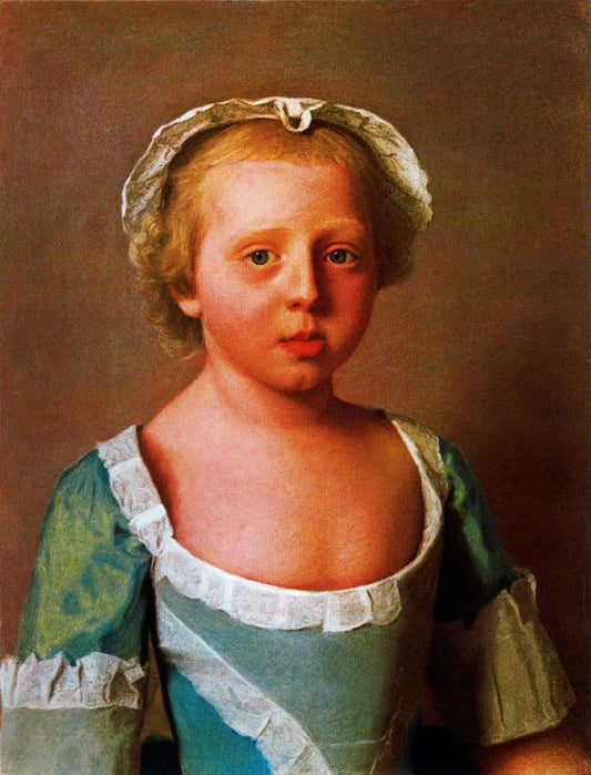 Portrait of Princess Caroline Matilda, vintage artwork by Jean-Étienne Liotard, 12x8" (A4) Poster