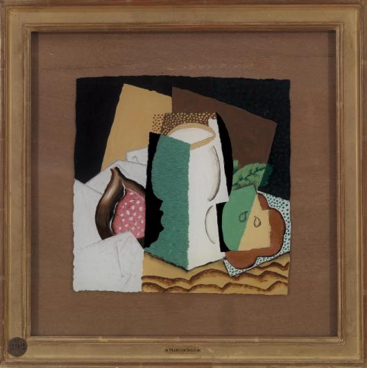 Glass and Fruit, vintage artwork by Louis Marcoussis, 12x8" (A4) Poster