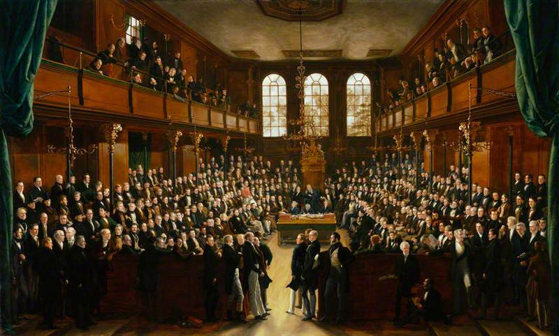 The House of Commons, 1833, vintage artwork by George Hayter, 12x8" (A4) Poster
