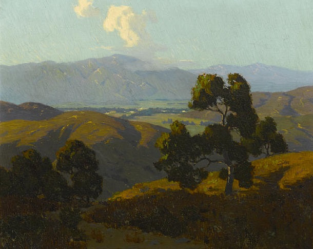 Looking West to Poway Valley by Elmer Wachtel,A3(16x12")Poster