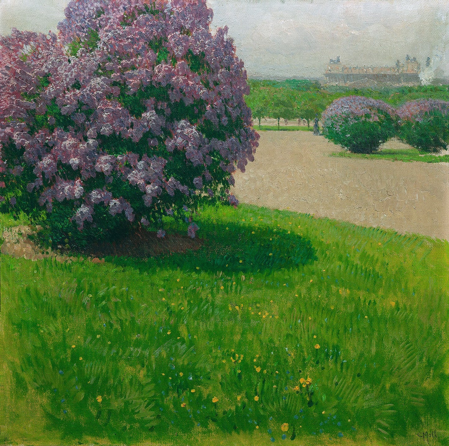 Heldenplatz with Lilac by Carl Julius Rudolf Moll,A3(16x12")Poster