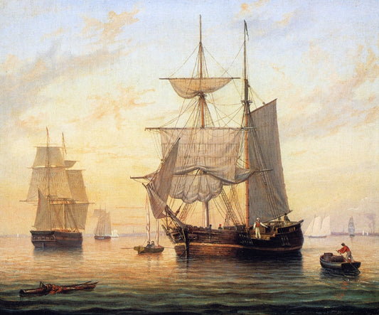 Taking in the Sails, vintage artwork by Mary Blood Mellen, A3 (16x12") Poster Print