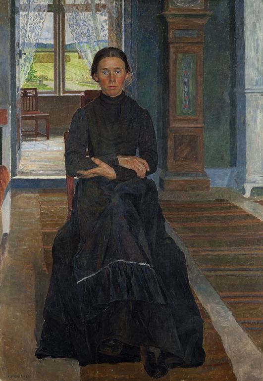 The Farmer´s Daughter, vintage artwork by Carl Wilhelm Wilhelmson, 12x8" (A4) Poster