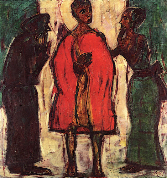 At the Crossroads, vintage artwork by Christian Rohlfs, 12x8" (A4) Poster