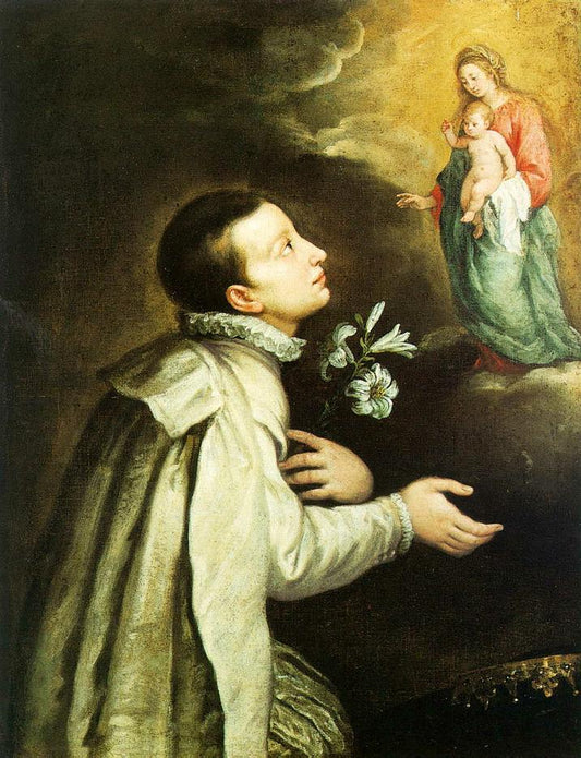 St. Aloysius Gonzaga, vintage artwork by Carlo Francesco Nuvolone, 12x8" (A4) Poster