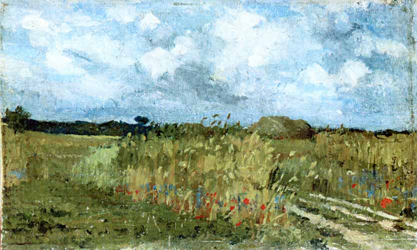 Blooming Field, vintage artwork by Andreescu, Ion, 12x8" (A4) Poster