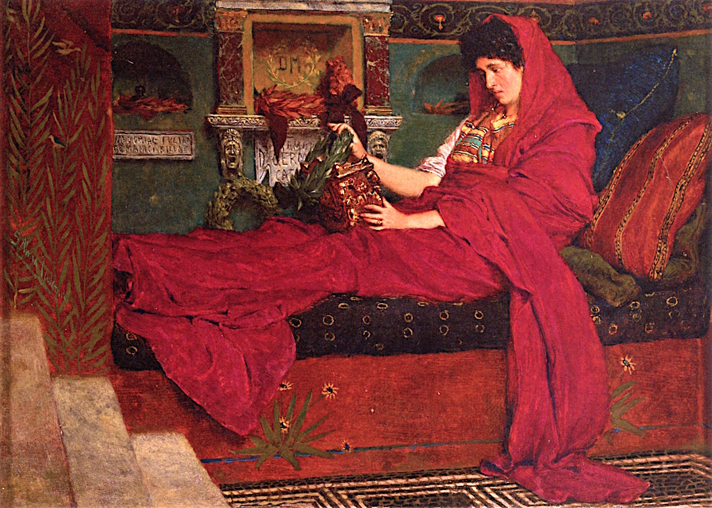 Agrippina with the Ashes of Germanicus, vintage artwork by Sir Lawrence Alma-Tadema, 12x8" (A4) Poster
