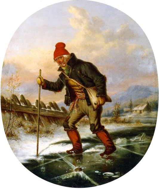 The Old Poacher, vintage artwork by Cornelius Krieghoff, A3 (16x12") Poster Print