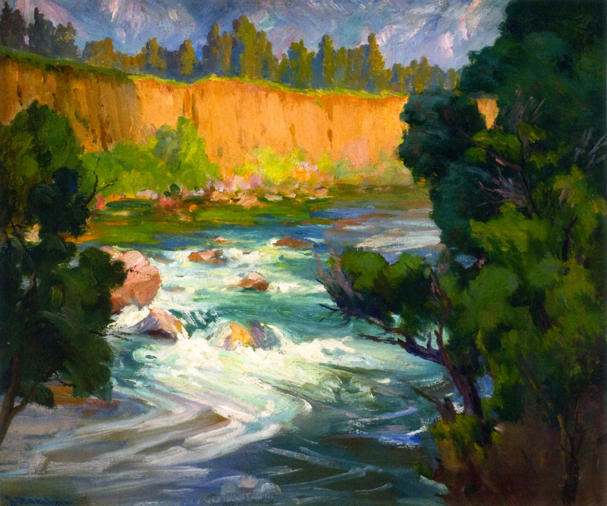 Clay Banks, Kern River by Jean Mannheim,A3(16x12")Poster