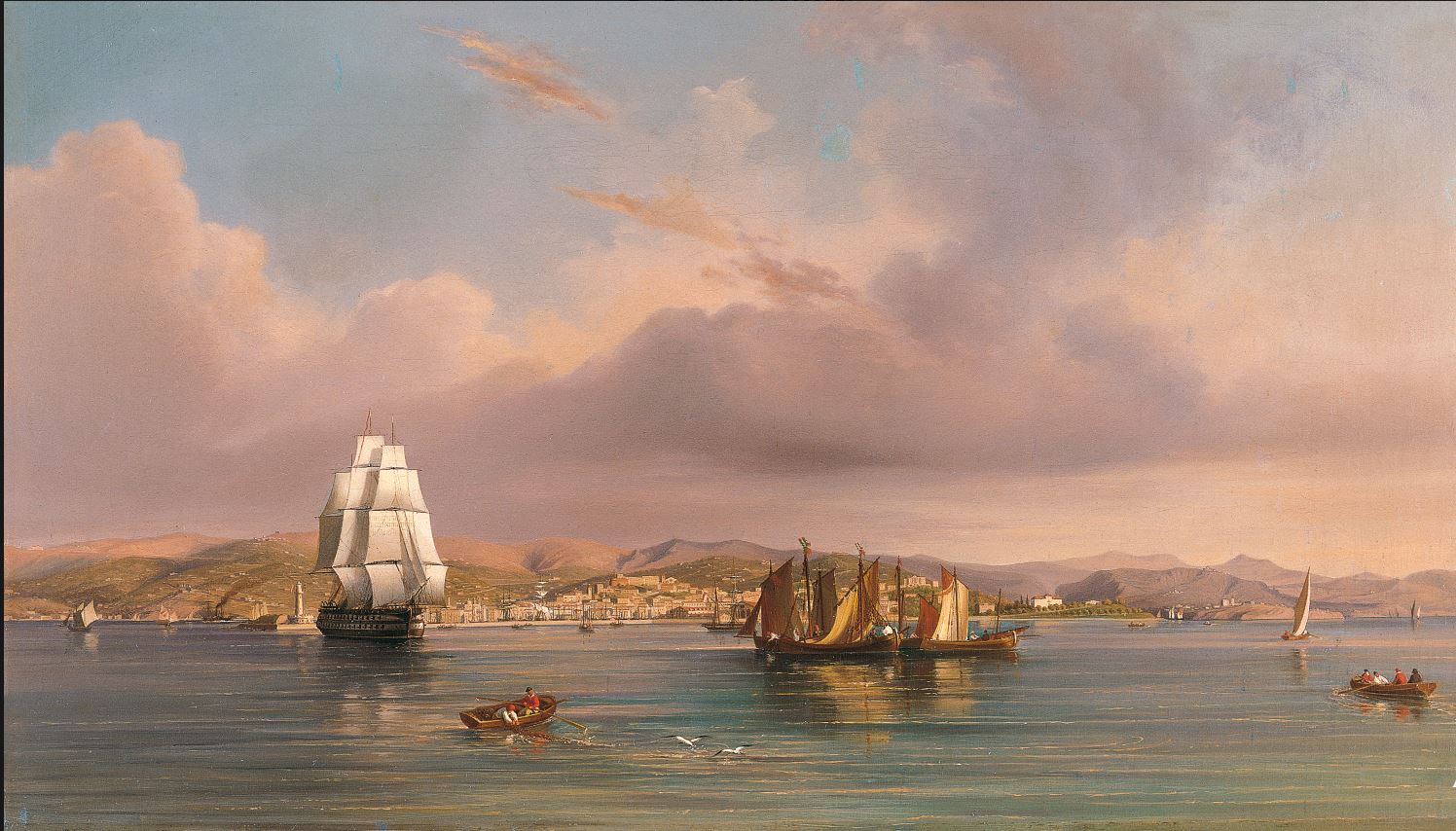 Trieste, vintage artwork by August Anton Tischbein, A3 (16x12") Poster Print