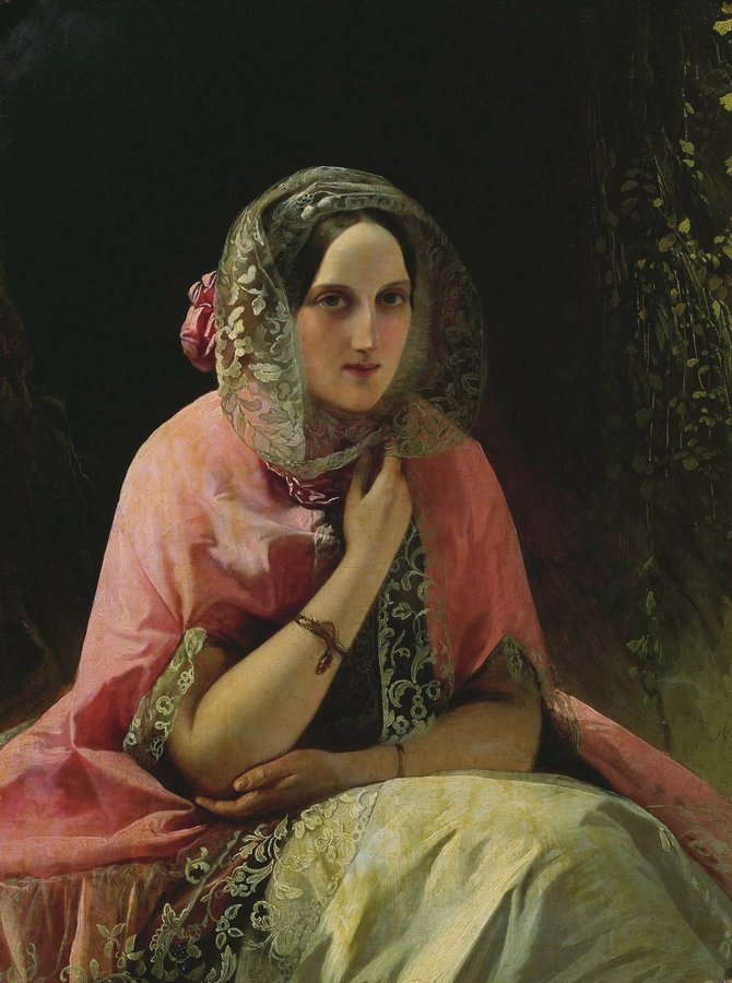 Portrait of Grand Duchess Maria Nikolaevna, vintage artwork by Karl von Neff, A3 (16x12") Poster Print