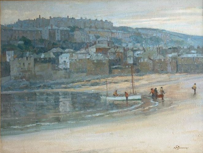 Evening, St.Ives by Albert Moulton Foweraker,16x12(A3) Poster