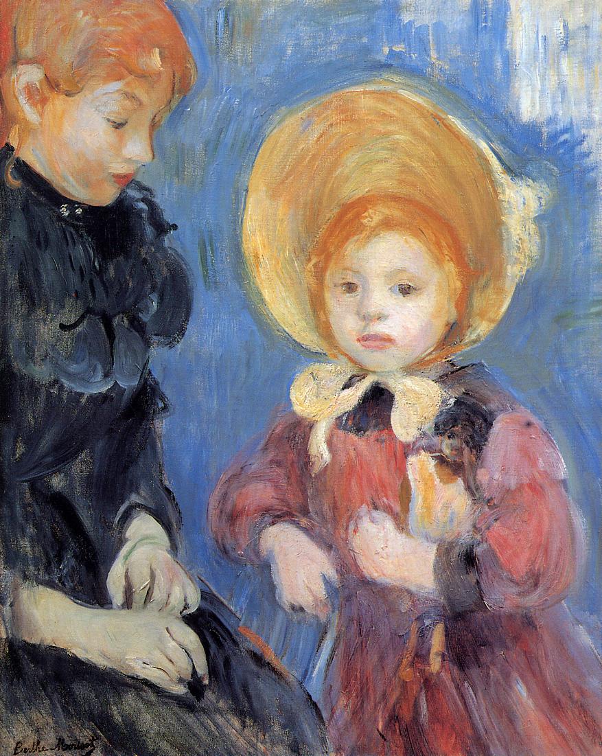 The Black Finger Bandage, vintage artwork by Berthe Morisot, 12x8" (A4) Poster