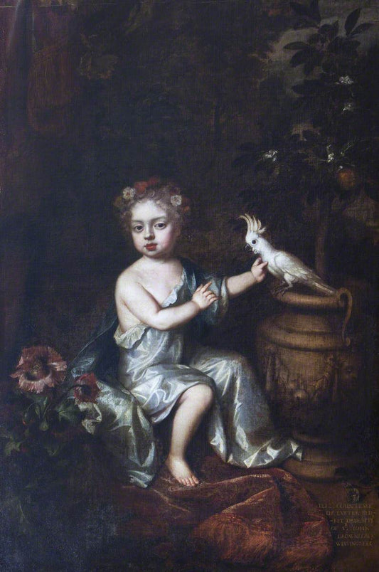 Elizabeth Brownlow (1681–1723), Later Countess of Exeter, as a Child, vintage artwork by Willem Wissing, 12x8" (A4) Poster