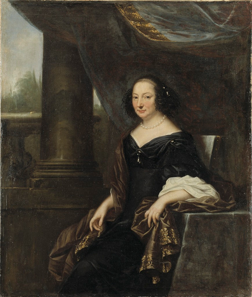 Countess Beata de la Gardie, vintage artwork by David Klocker Ehrenstrahl, 12x8" (A4) Poster
