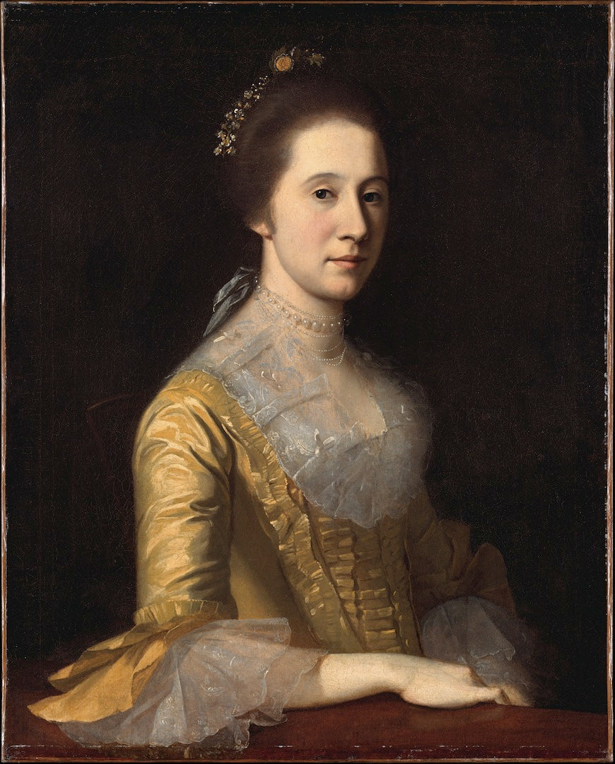 Margaret Strachan (Mrs. Thomas Harwood), vintage artwork by Charles Willson Peale, 12x8" (A4) Poster