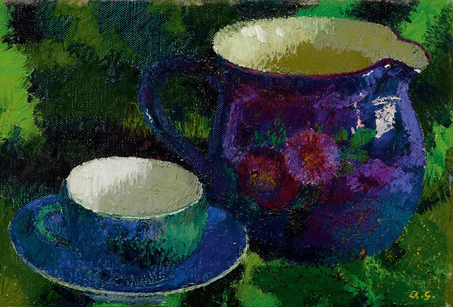 Pitcher and cup by Augusto Giacometti,16x12(A3) Poster