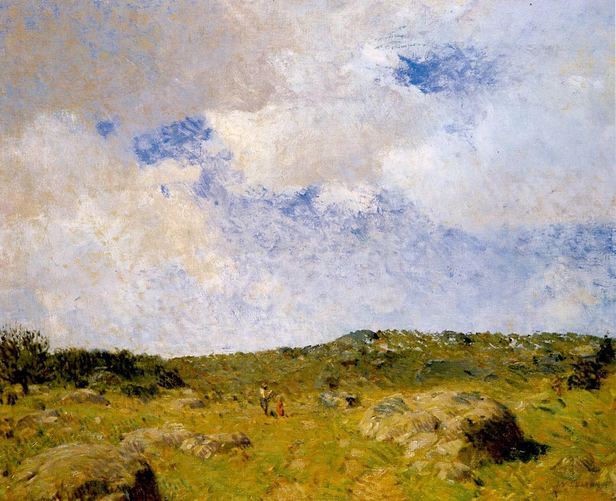 Sea Island Pasture, vintage artwork by William Langson Lathrop, 12x8" (A4) Poster