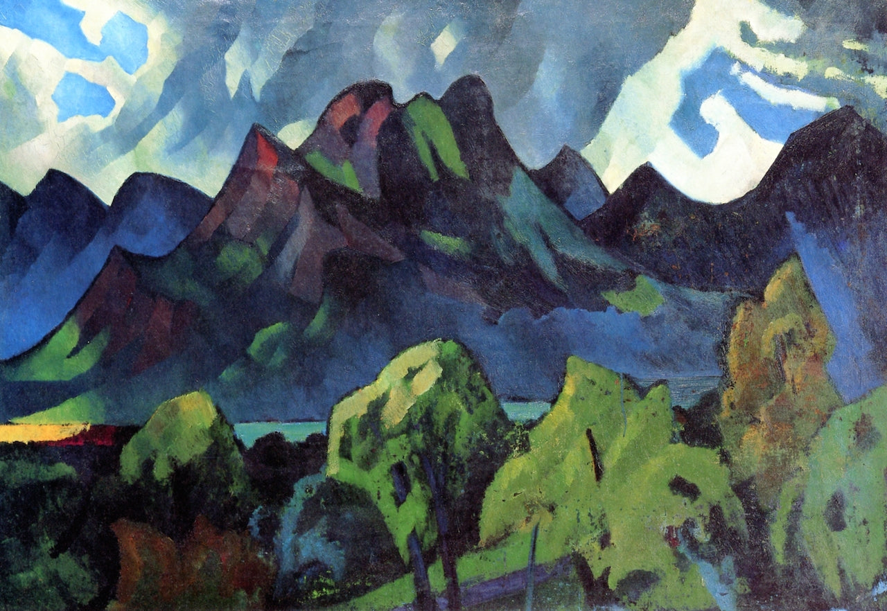  Landscape in Brannenburg on the Inn River by Adolf Erbslöh,16x12(A3) Poster