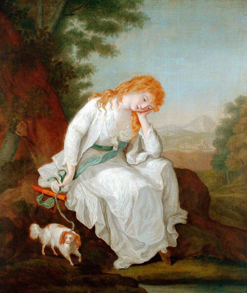 Maria of Moulines, vintage artwork by Angelica Kauffmann, 12x8" (A4) Poster