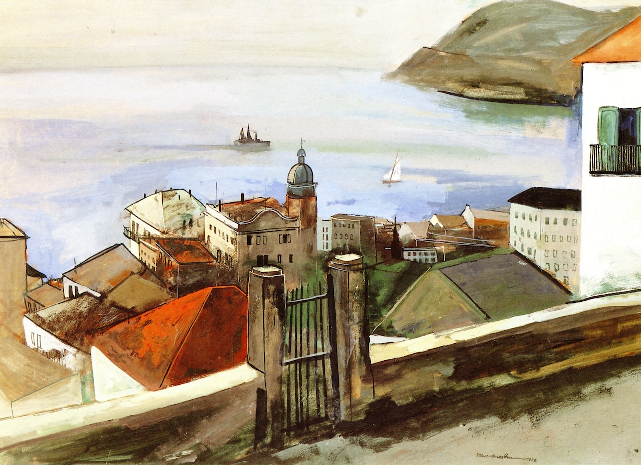 The Bay of Alassio by Felix Nussbaum,16x12(A3) Poster