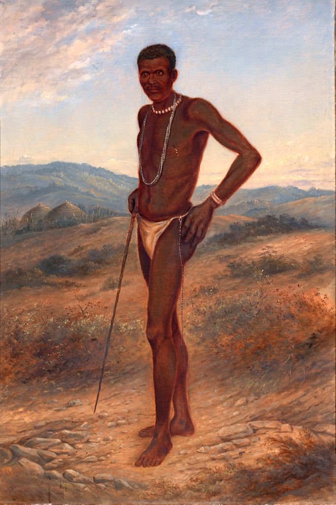 Kaffir Man, vintage artwork by Antonio Zeno Shindler, 12x8" (A4) Poster