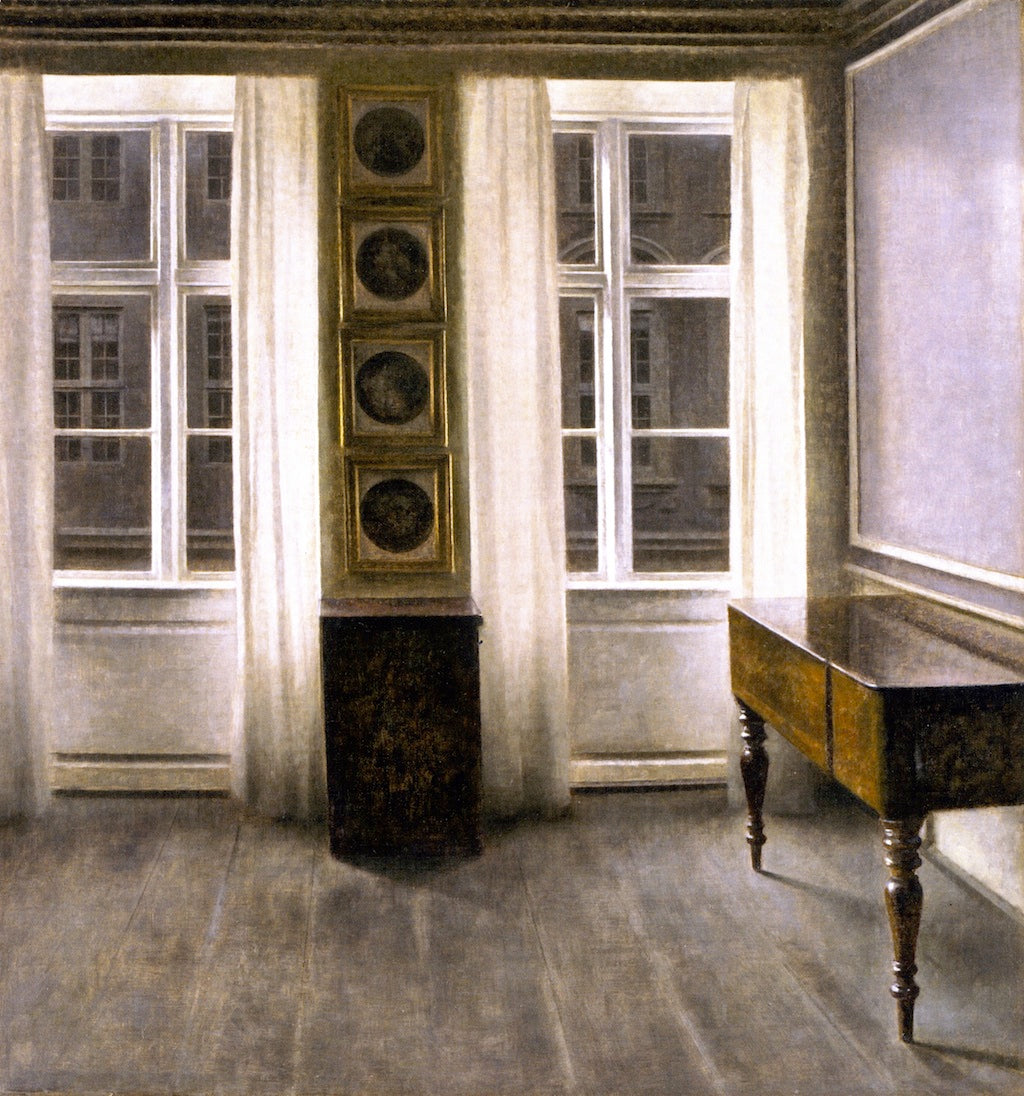 Drawing Room. The Four Copper Prings by Vilhelm Hammershoi,A3(16x12")Poster