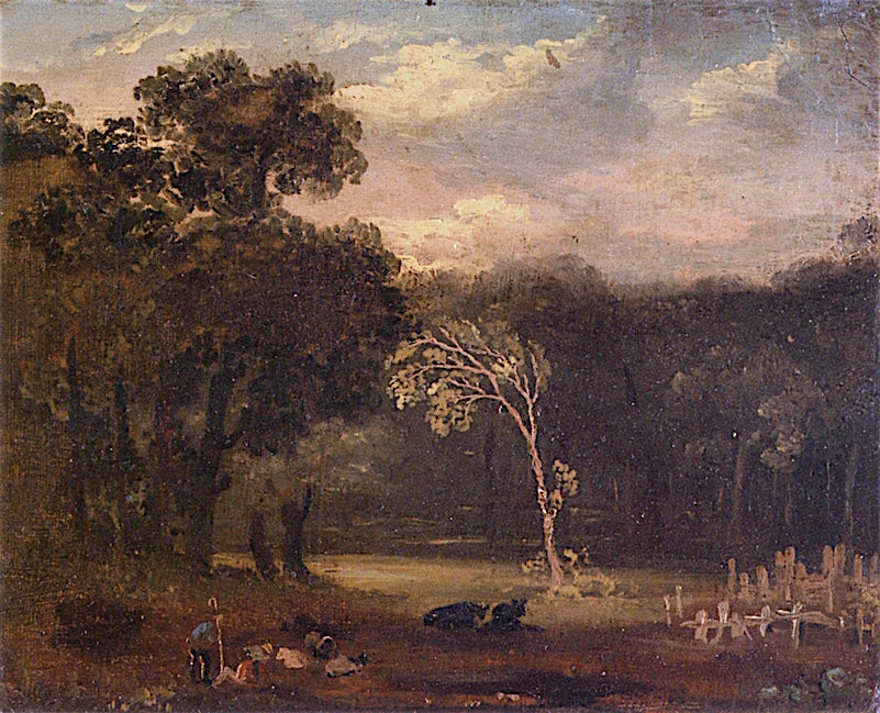 Sketch from Nature in Syon Park, vintage artwork by Samuel Palmer, A3 (16x12") Poster Print