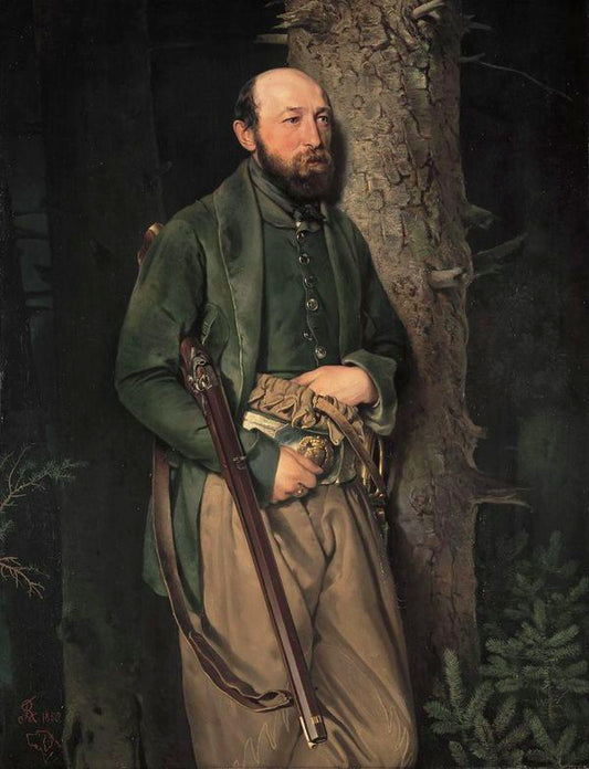 The Royal Saxonian Forest Inspector Carl Ludwig von Schönberg, vintage artwork by Ferdinand von Rayski, A3 (16x12") Poster Print