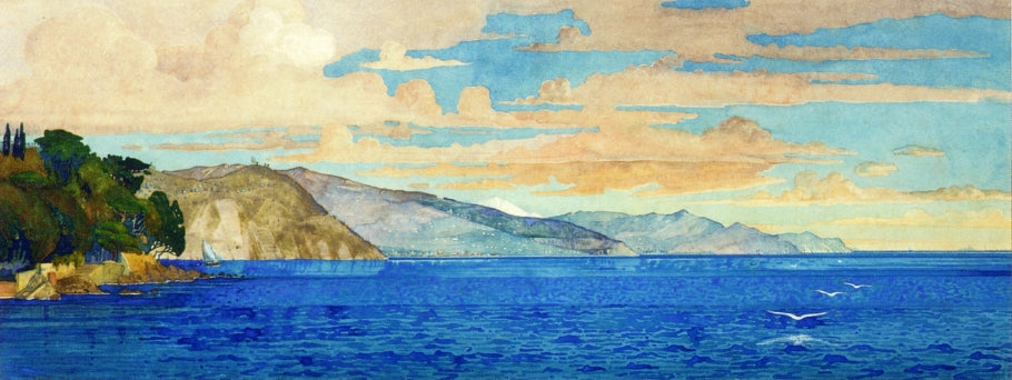 Santa Margherita Ligure by Carl Johan Forsberg,A3(16x12")Poster