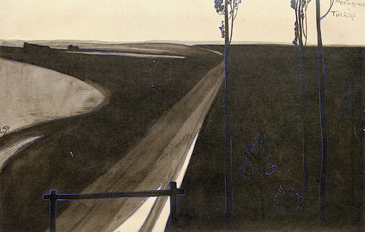 Theâtre Maeterlinck, vintage artwork by Leon Spilliaert, 12x8" (A4) Poster