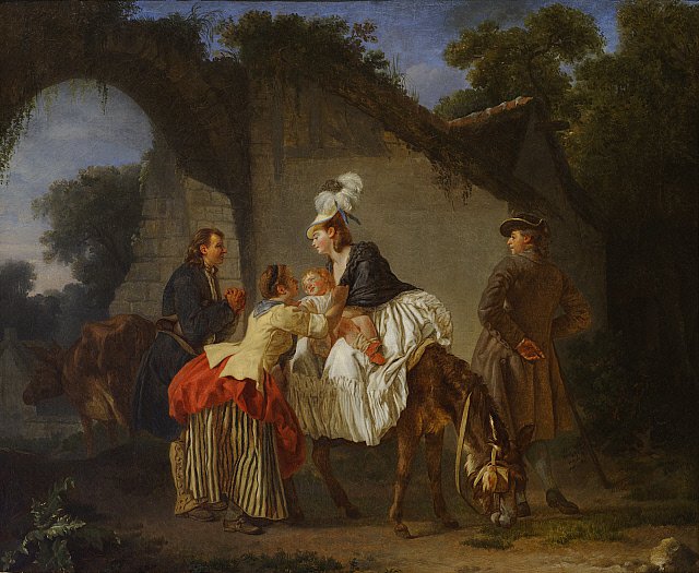 Farewell to the Nurse, vintage artwork by Étienne Aubry, 12x8" (A4) Poster