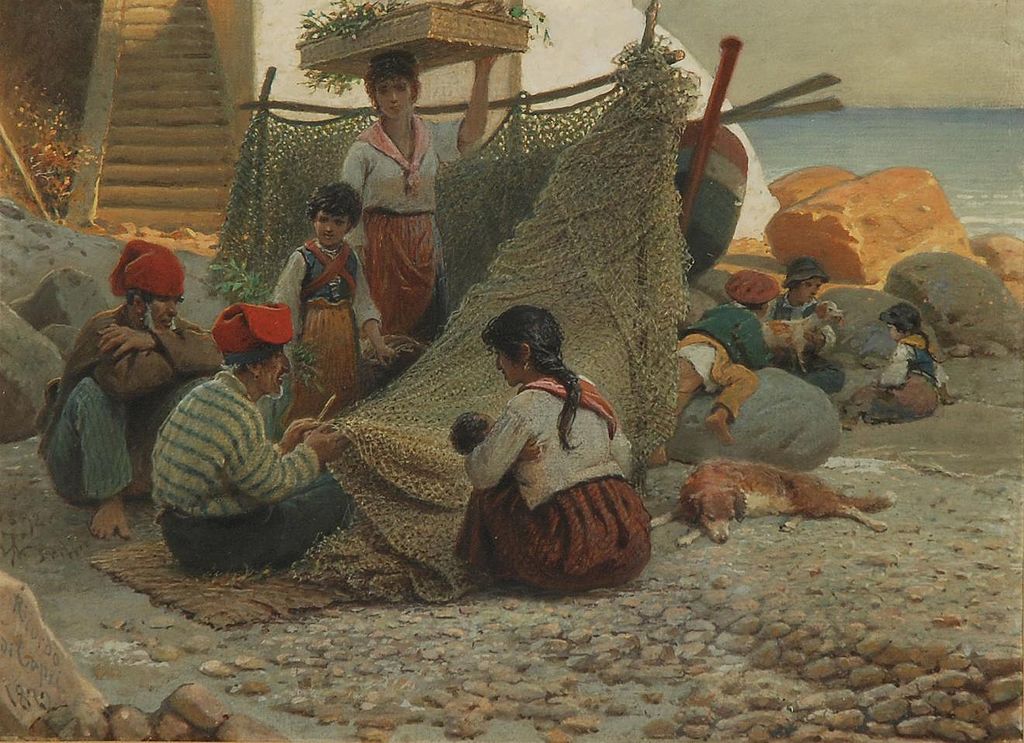 Ricardo in Capri, vintage artwork by Theodor Weller, A3 (16x12") Poster Print